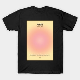 Aries Zodiac Sign Aura T-Shirt